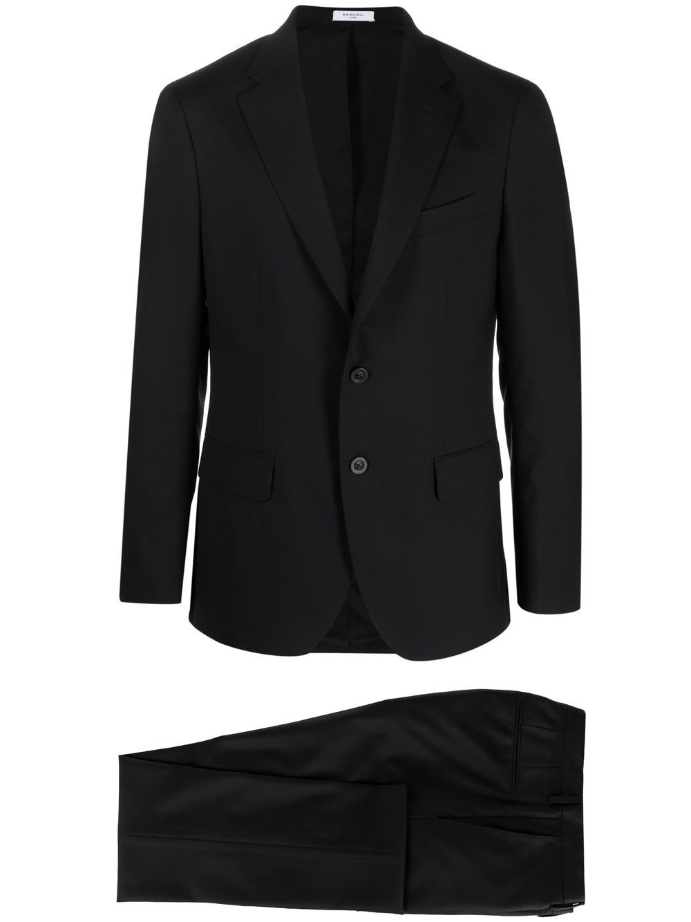 Boglioli Single Breasted Virgin Wool Suit In 黑色