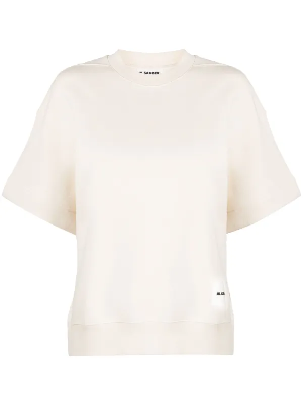 【関税＆送料込み】Jil Sander Logo Patch T-Shirt Jil Sander Mens Logo Print Cotton Jersey T-Shirt Large