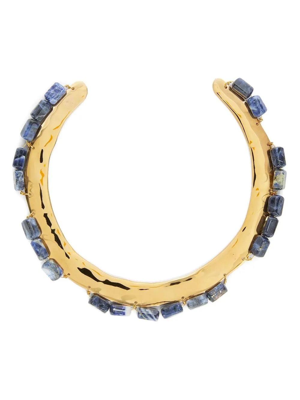 

Jil Sander natural stones chocker necklace - Gold