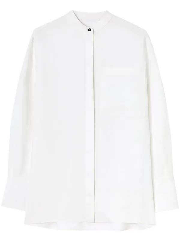 JILSANDER リネンシャツドロップショルダーシャツ34 白シャツ