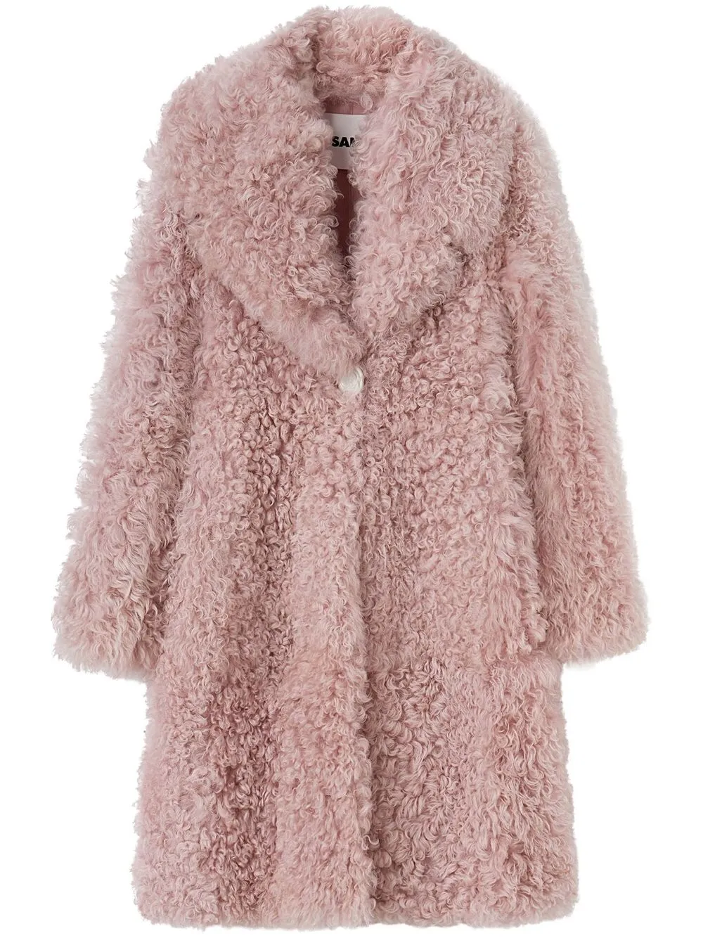 

Jil Sander single-breasted shearling coat - Pink