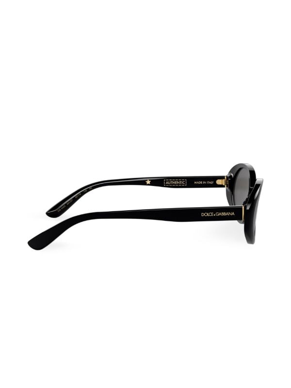 Dolce Gabbana Eyewear Re Edition DNA oval frame sunglasses women Acetate One Size Black