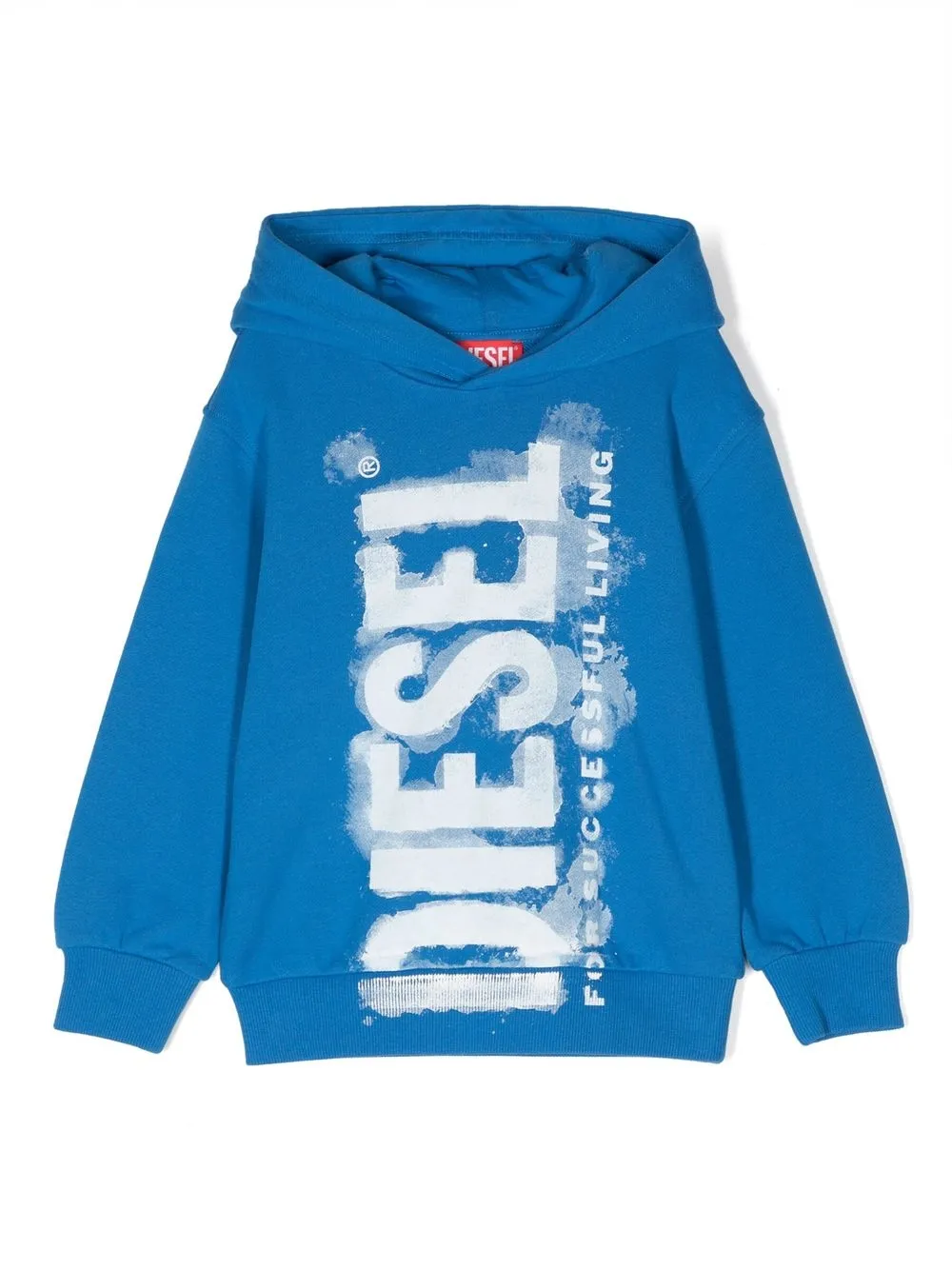 

Diesel Kids stamp-effect-graphic-print-hoodie - Blue