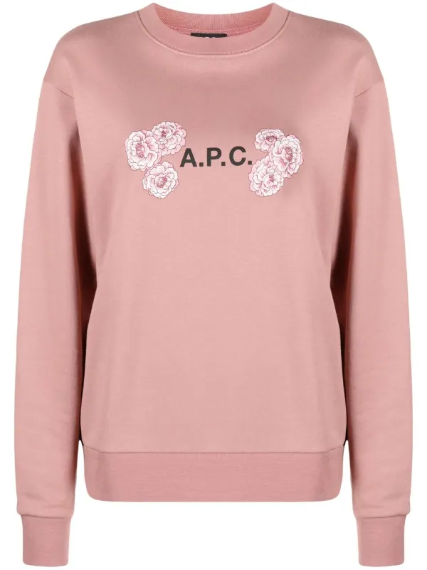 新品タグつき A.P.C. ロゴスウェット ピンク　stamp logo 新品タグつき A.P.C. ロゴスウェット ピンク stamp logo 新品