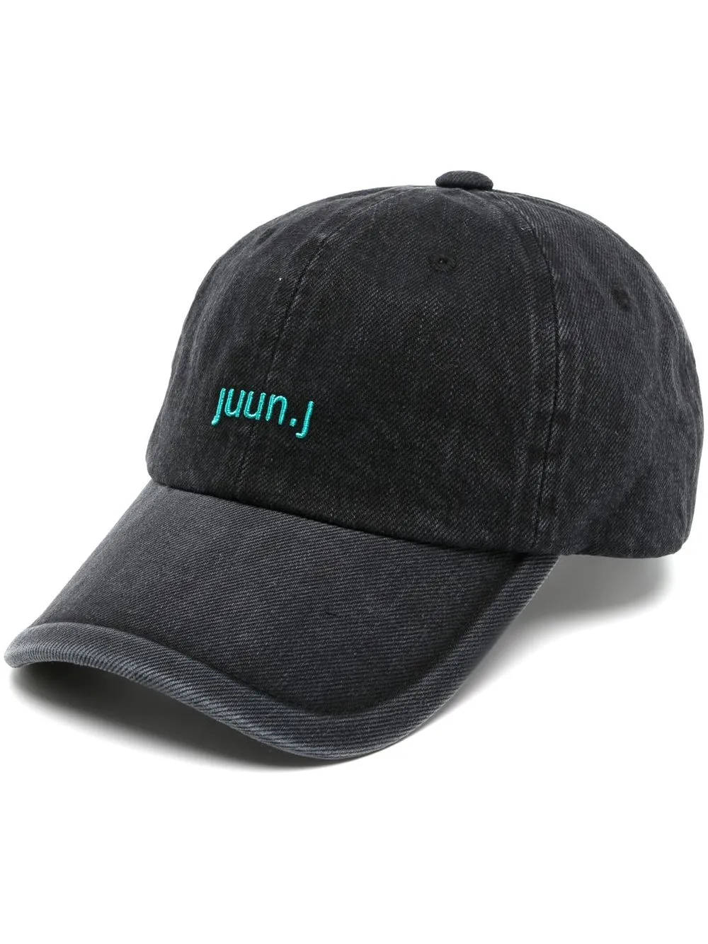 

Juun.J embroidered-logo denim ball cap - Black