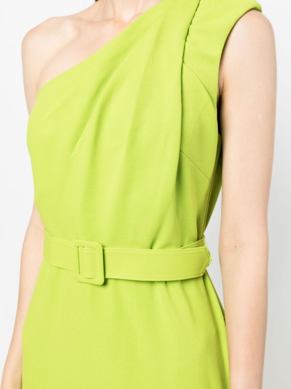 One shoulder lime outlet green dress