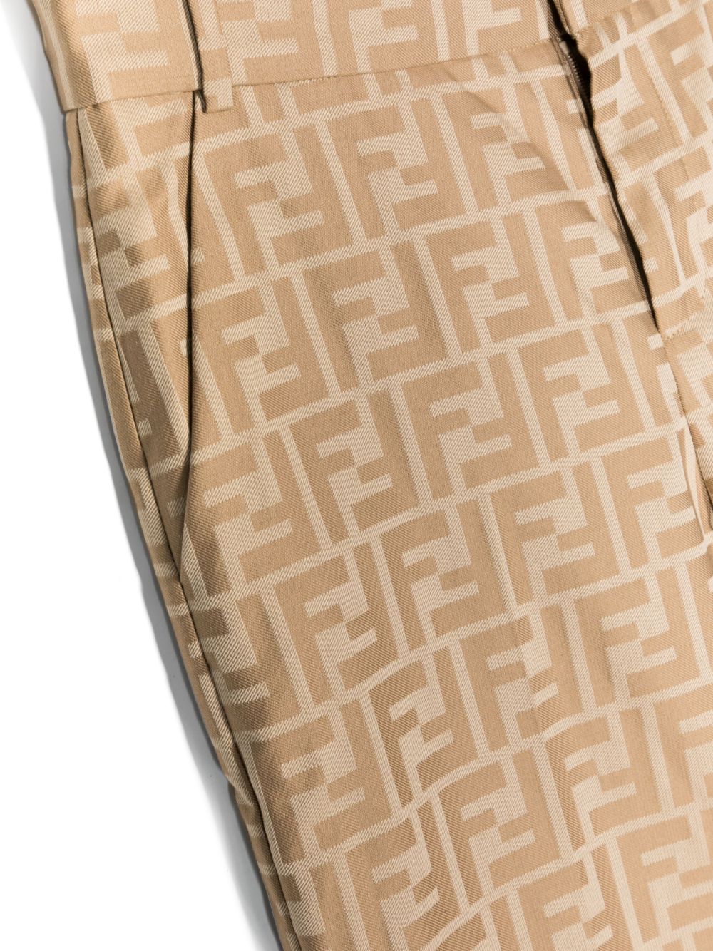 Shop Fendi Ff Logo-print Trousers In Yellow