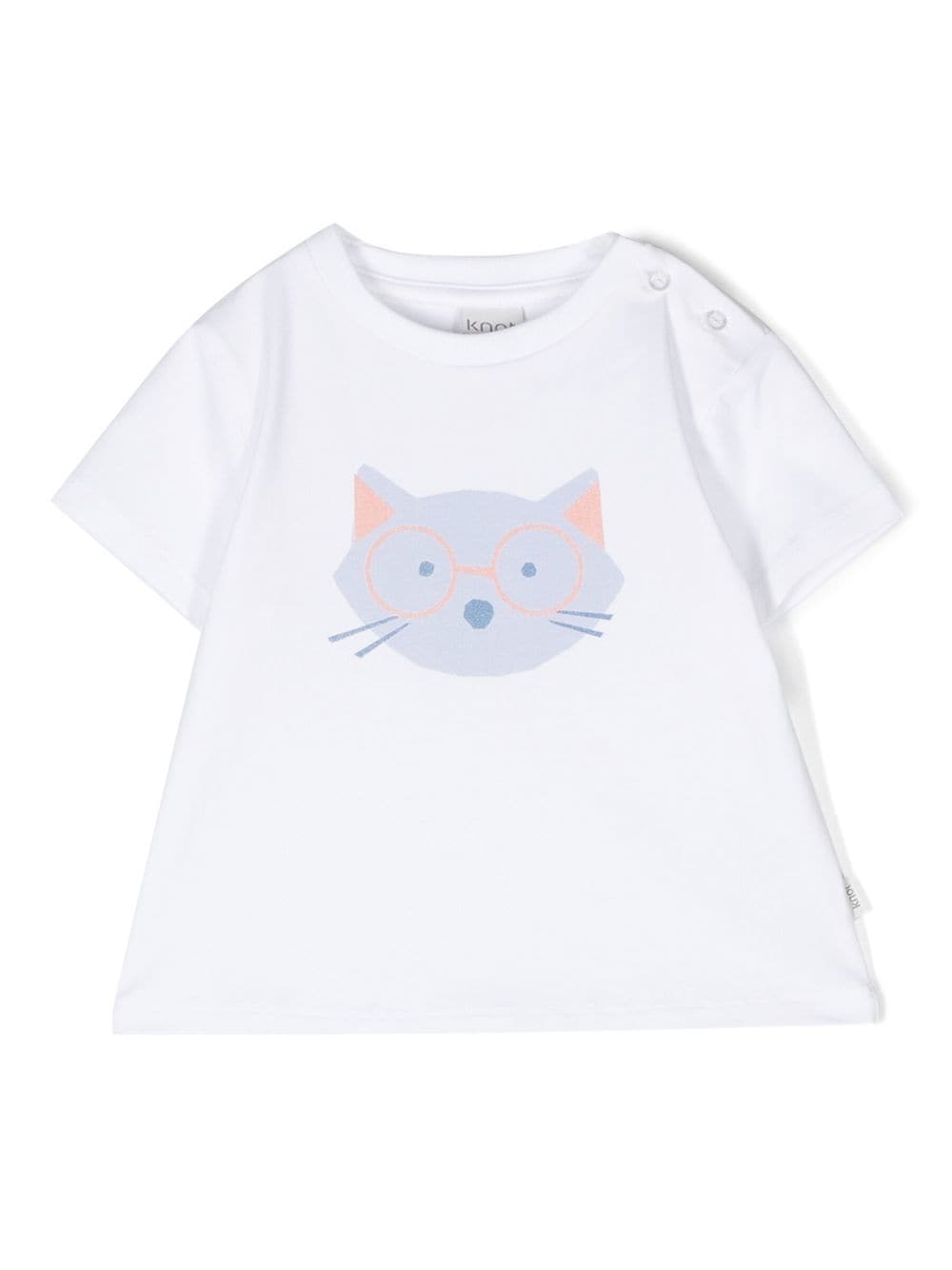 Knot Babies' Raccoon-print Short Sleeve T-shirt In White