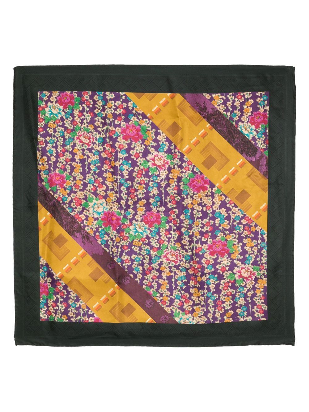 

Pierre-Louis Mascia silk mix-pattern square scarf - Multicolour