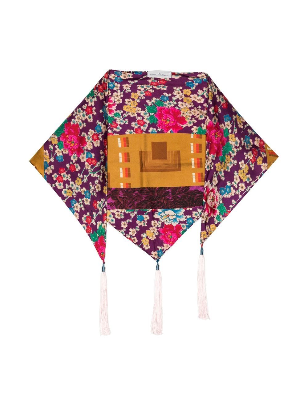 

Pierre-Louis Mascia tassel-detailing silk scarf - Brown