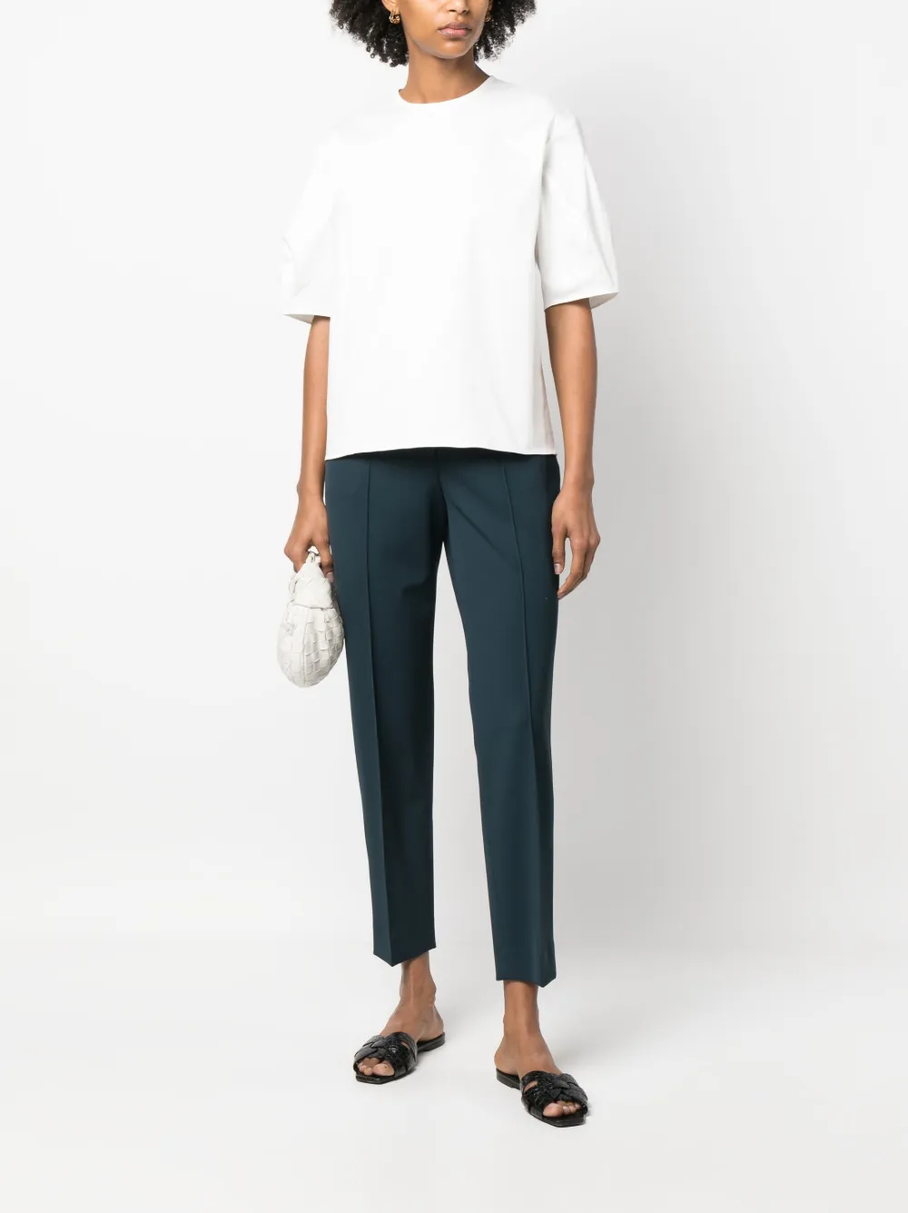 Partow Cropped pantalon - Groen