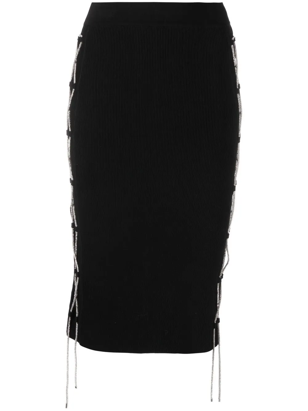 

Giuseppe Di Morabito lace-up detailing knitted skirt - Black