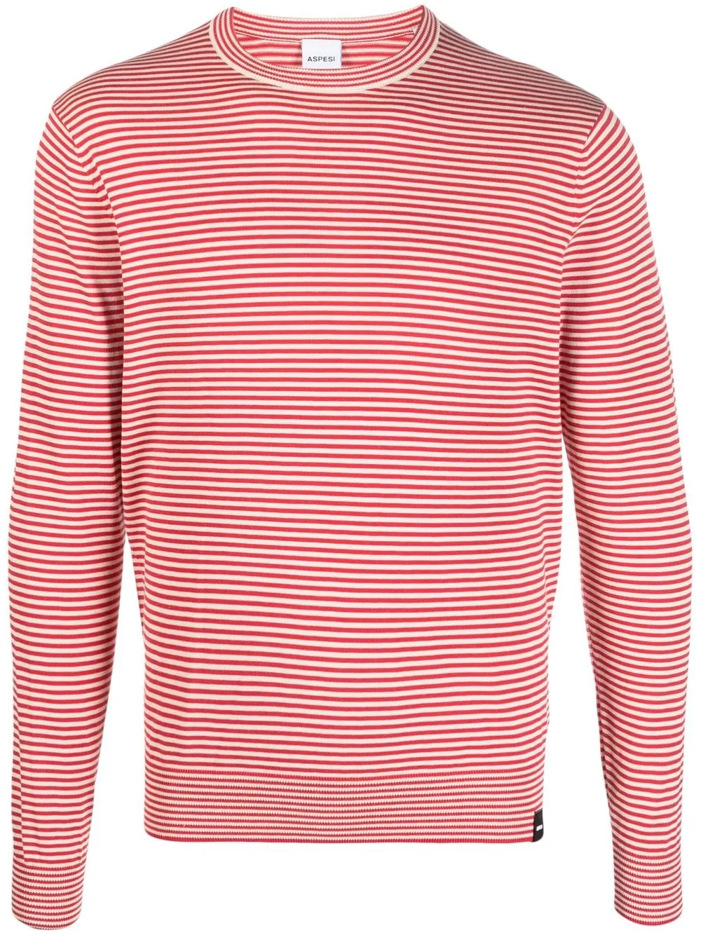 

ASPESI striped fine-knit cotton jumper - Red