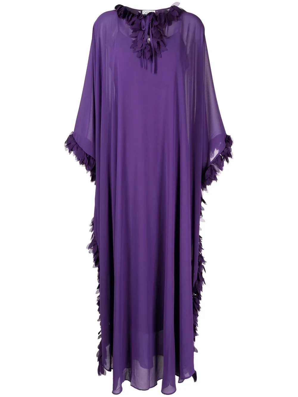 

Baruni ruffle-detail kaftan maxi dress - Purple