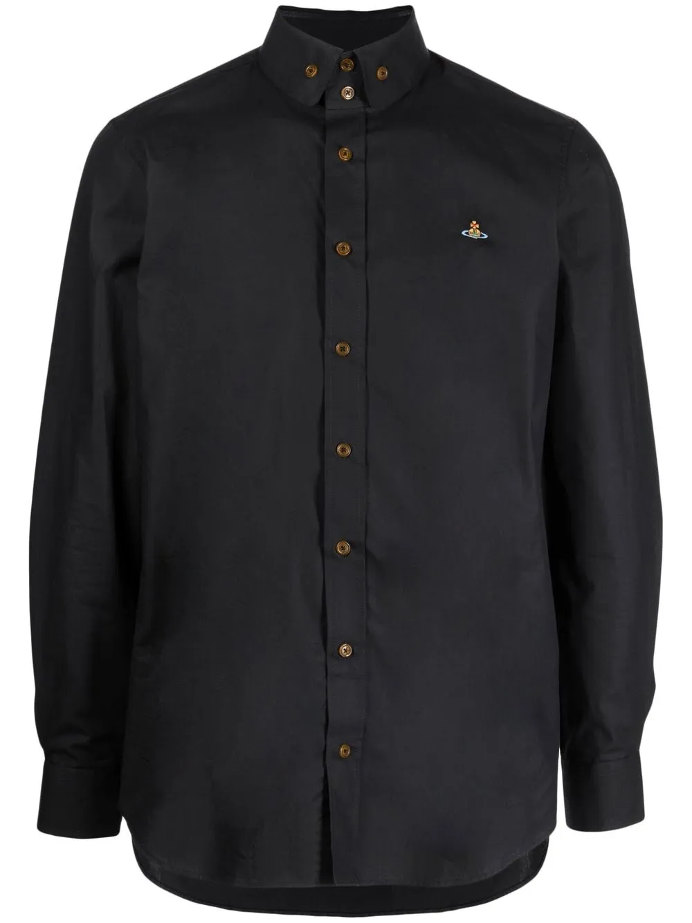 

Vivienne Westwood Orb logo-embroidered cotton shirt - Black