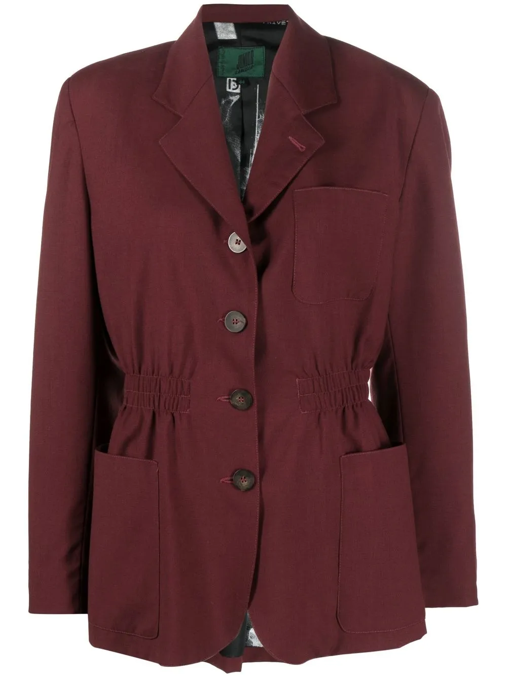 

Jean Paul Gaultier Pre-Owned 1990s gathered elasticated waistband jacket - Bordeaux