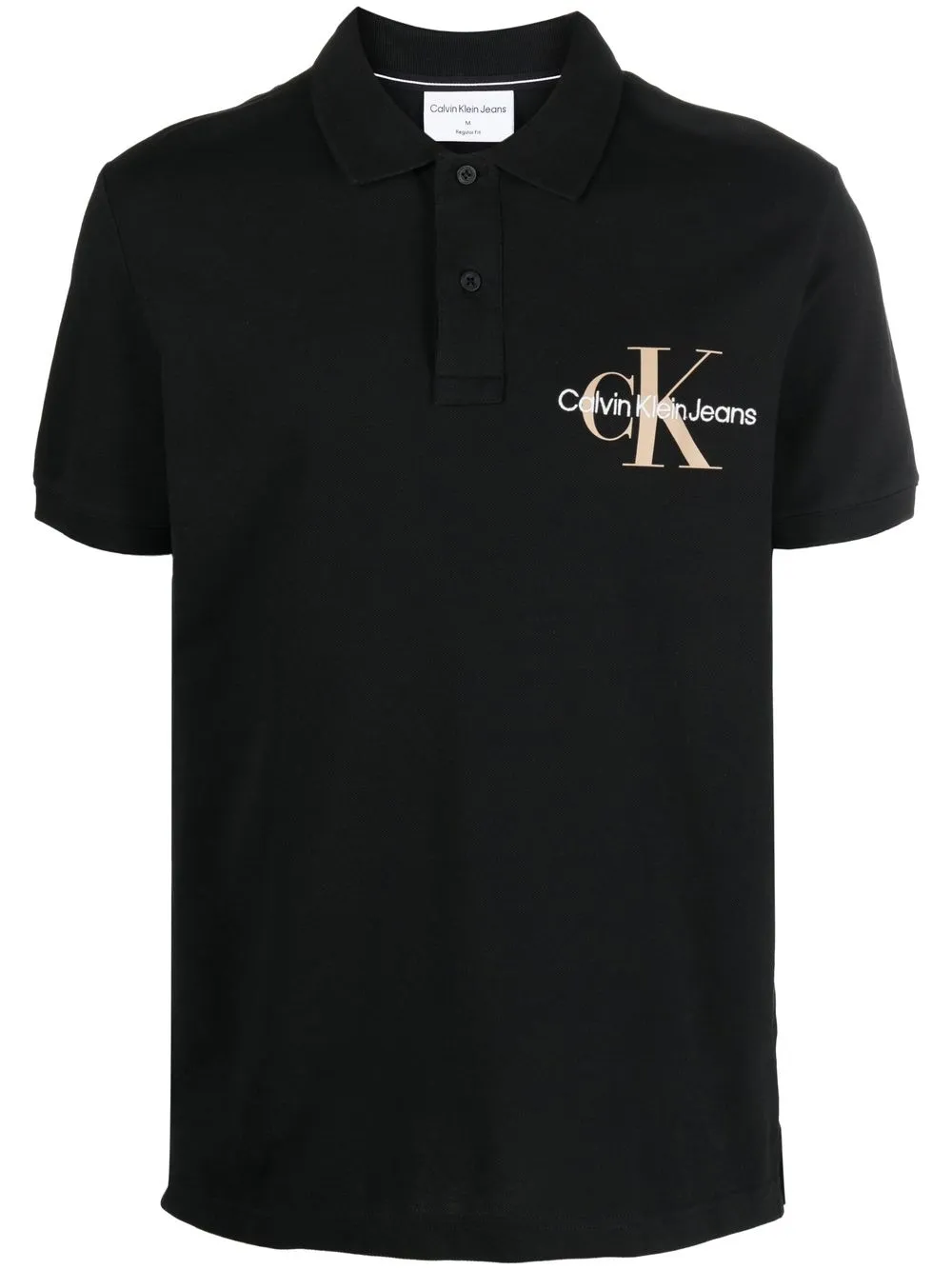 

Calvin Klein playera tipo polo con logo estampado - Negro