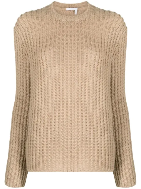 Chloé crew-neck waffle-knit jumper