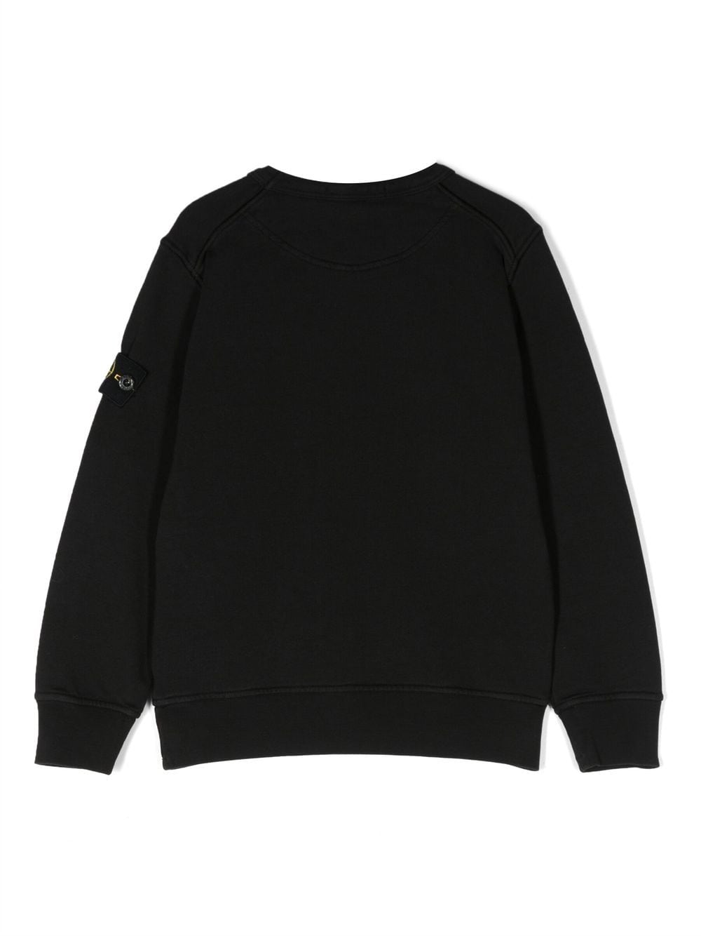 Stone Island Junior Sweater met logopatch - Zwart