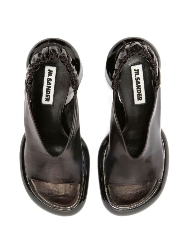 Jil Sander block-heel Leather Sandals - Farfetch