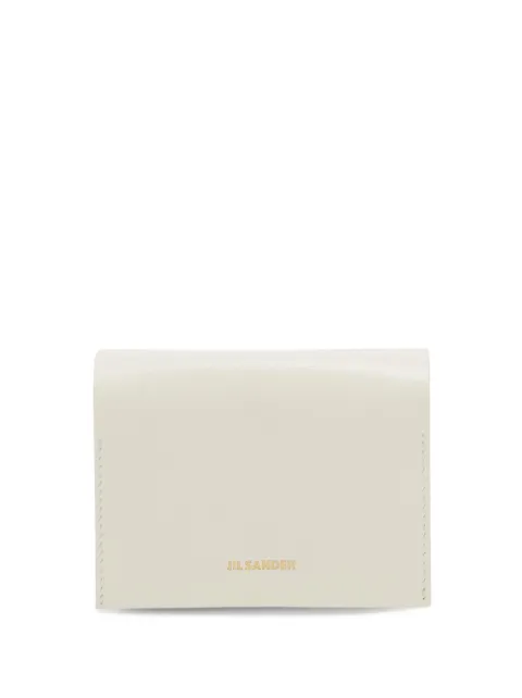 Jil Sander logo-stamp leather card holder 