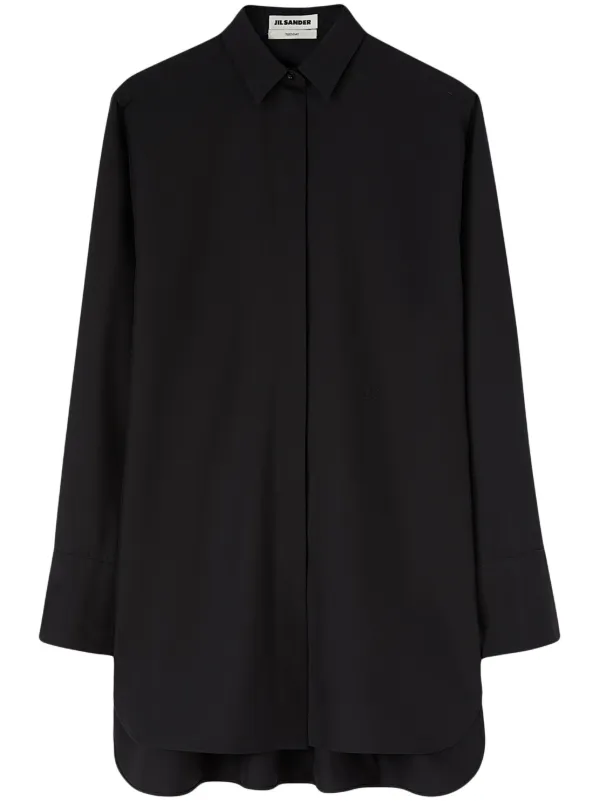 【残りわずか】JIL SANDER シルクシャツドレス 関税送料なし Jil Sander Tuesday P.M. シルクシャツ | ブラック | FARFETCH JP