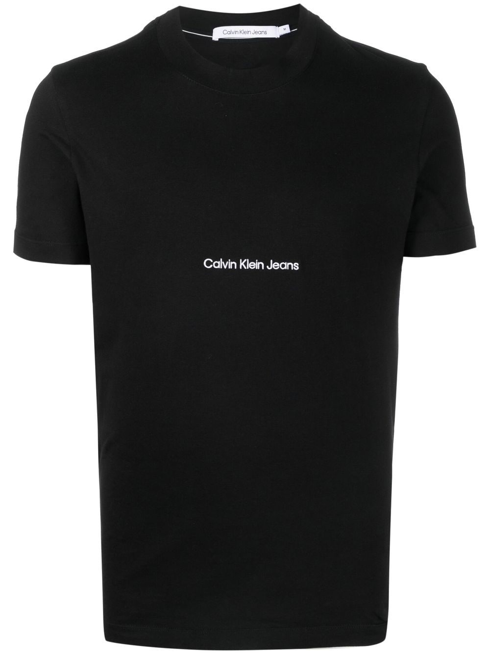 Calvin Klein Logo-print Detail T-shirt In Black