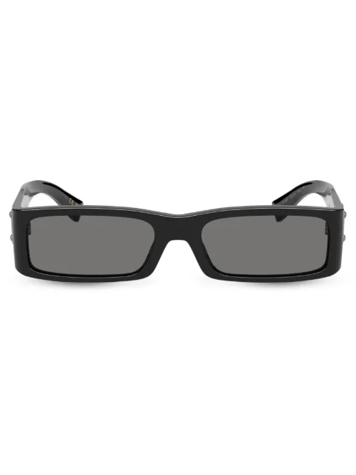 Lunettes de soleil rectangulaires Re-Edition à plaque logo - Dolce & Gabbana Eyewear - Modalova