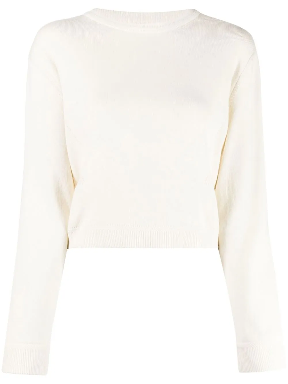 

Juun.J long-sleeve cropped jersey - White