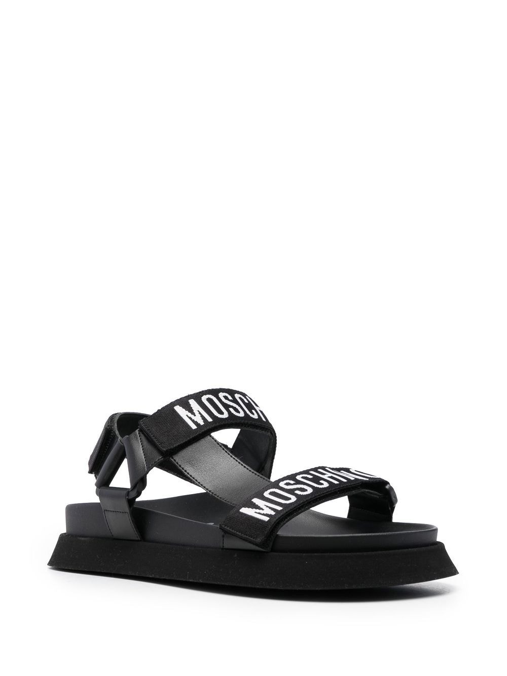 Image 2 of Moschino jacquard-logo strap sandals
