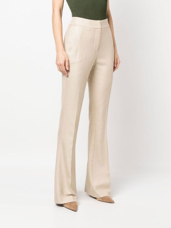 High waisted flared deals trousers