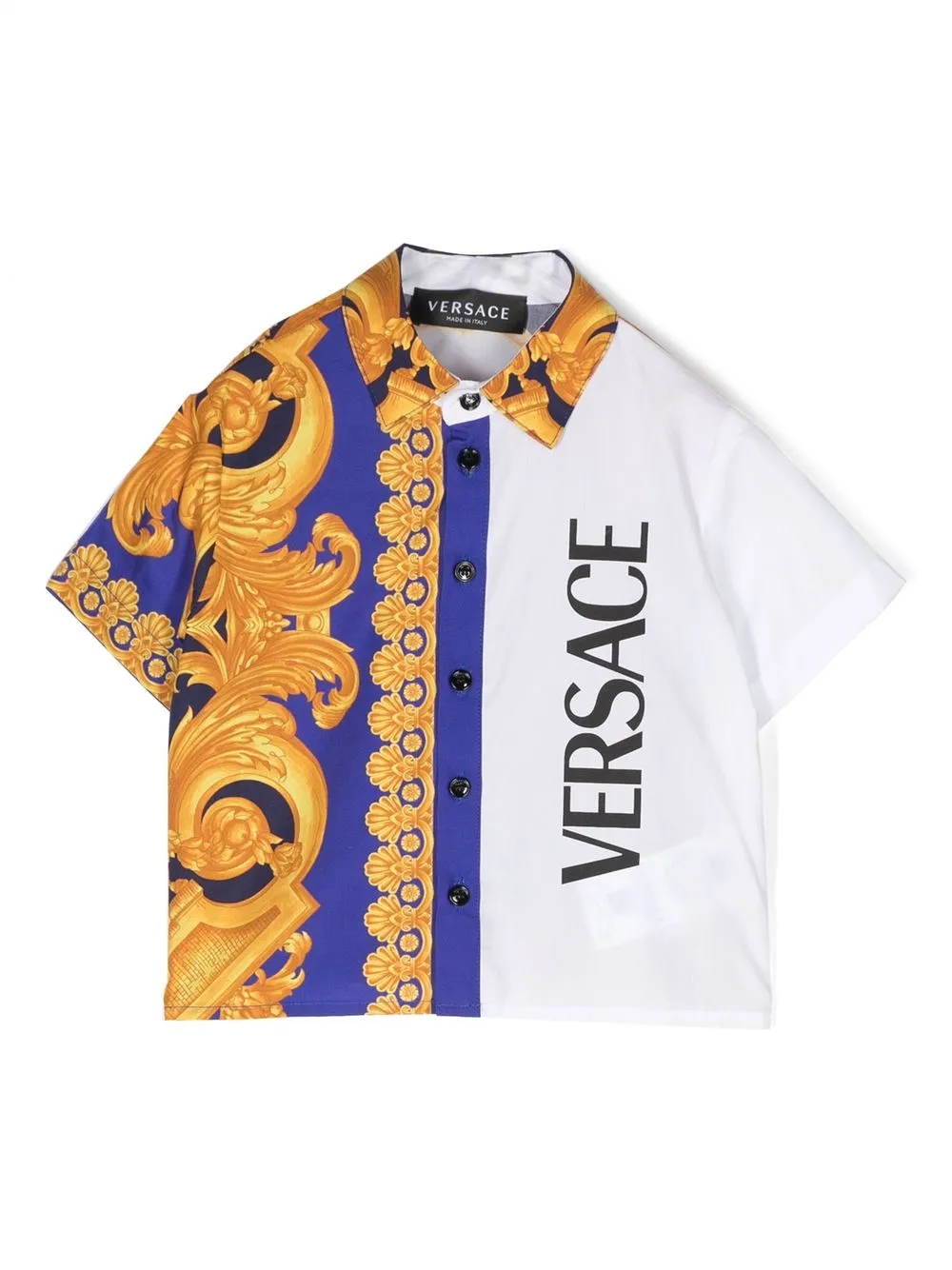 Versace Babies' Logo-print Detail Shirt In Weiss