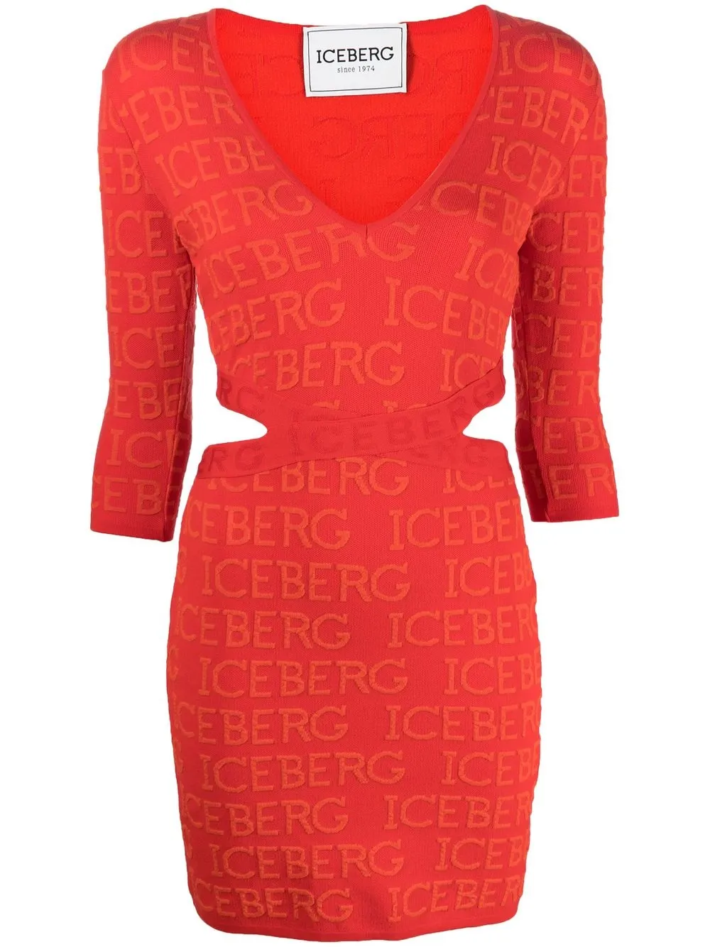 

Iceberg vestido con logo estampado - Rojo