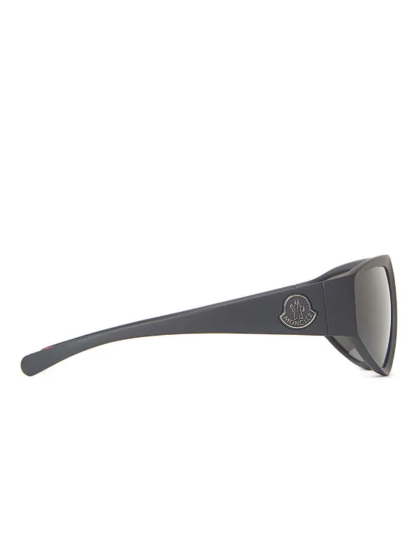 MONCLER FRIGHT EYEWEAR ブラックサングラス Moncler Eyewear x FRGMT biker-frame Sunglasses | Black