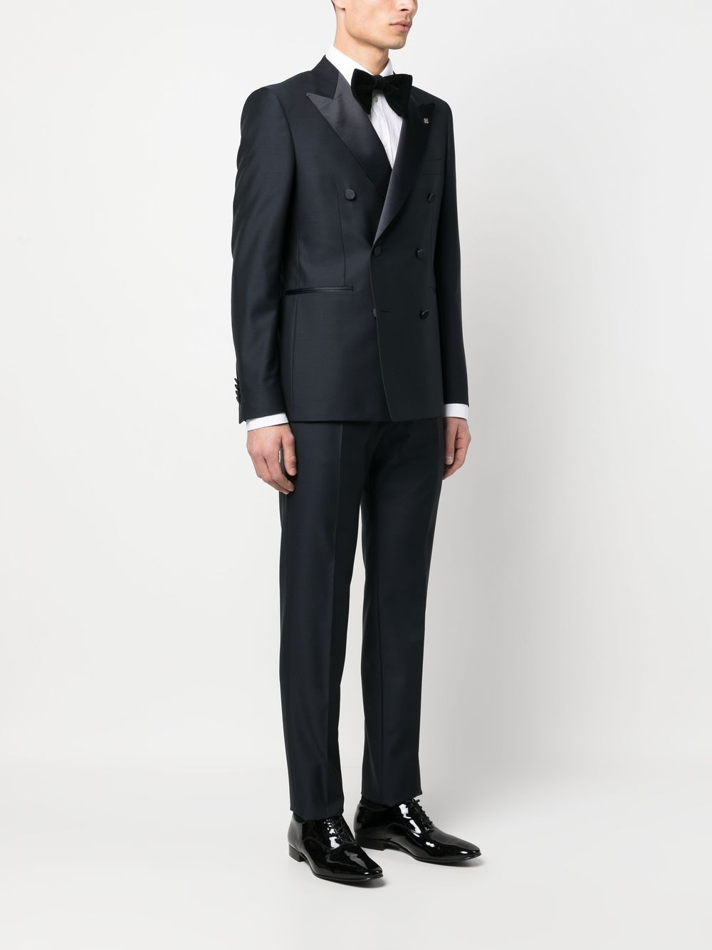 Tagliatore double-breasted virgin-wool two-piece suit Men