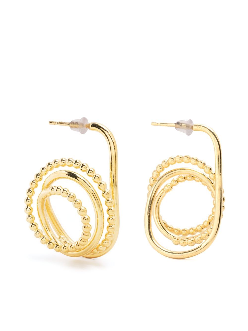 

BONVO twisted loop earrings - Gold