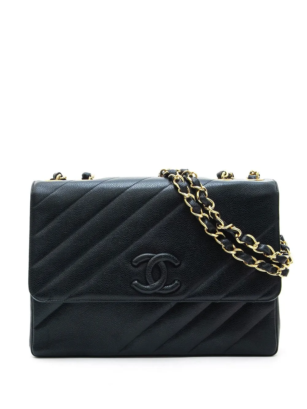 

CHANEL Pre-Owned 1995-1996 Jumbo Classic Flap shoulder bag - Black