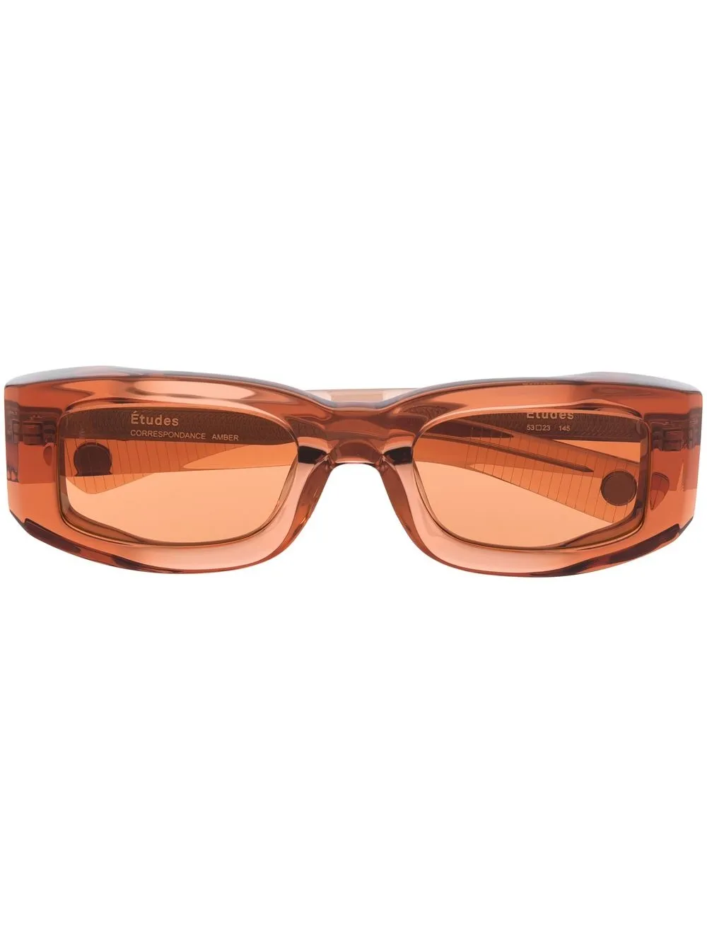 

Etudes rectangle-frame sunglasses - Orange