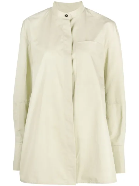 Jil Sander collarless cotton shirt