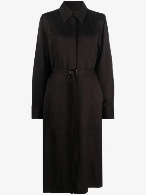 Jil Sander Casaco com cinto e abotoamento