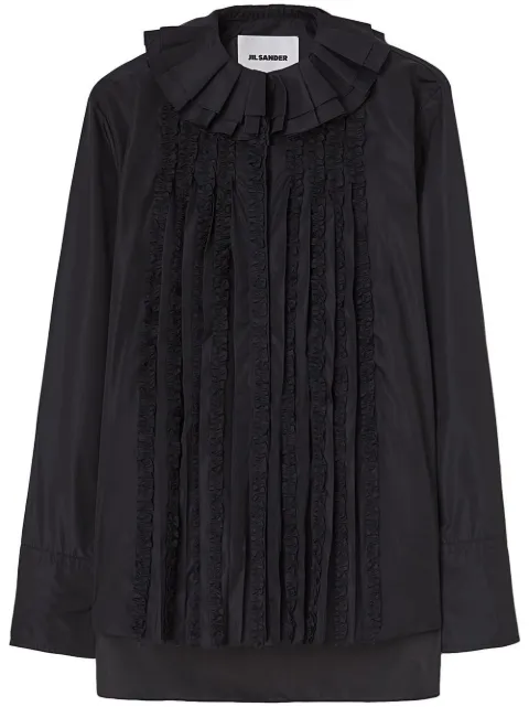 Jil Sander ruff-collar long-sleeve blouse