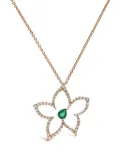 LEO PIZZO 18kt rose gold emerald and diamond necklace - Pink