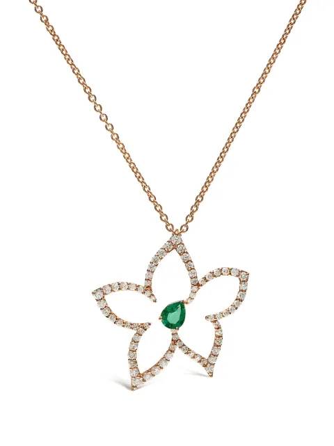 LEO PIZZO 18kt rose gold emerald and diamond necklace