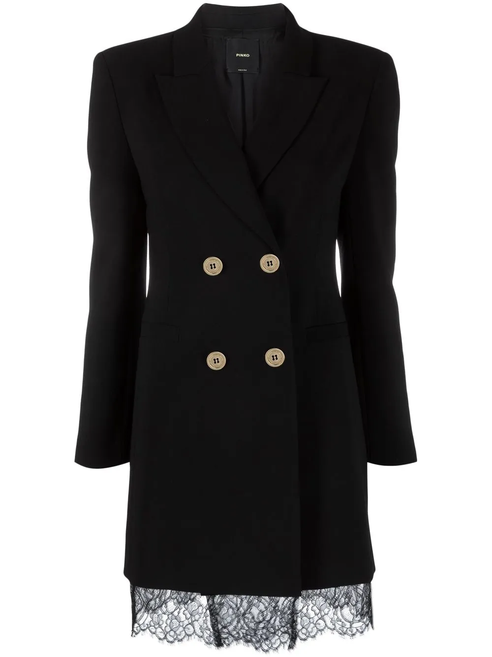 

PINKO lace-trimmed blazer minidress - Black