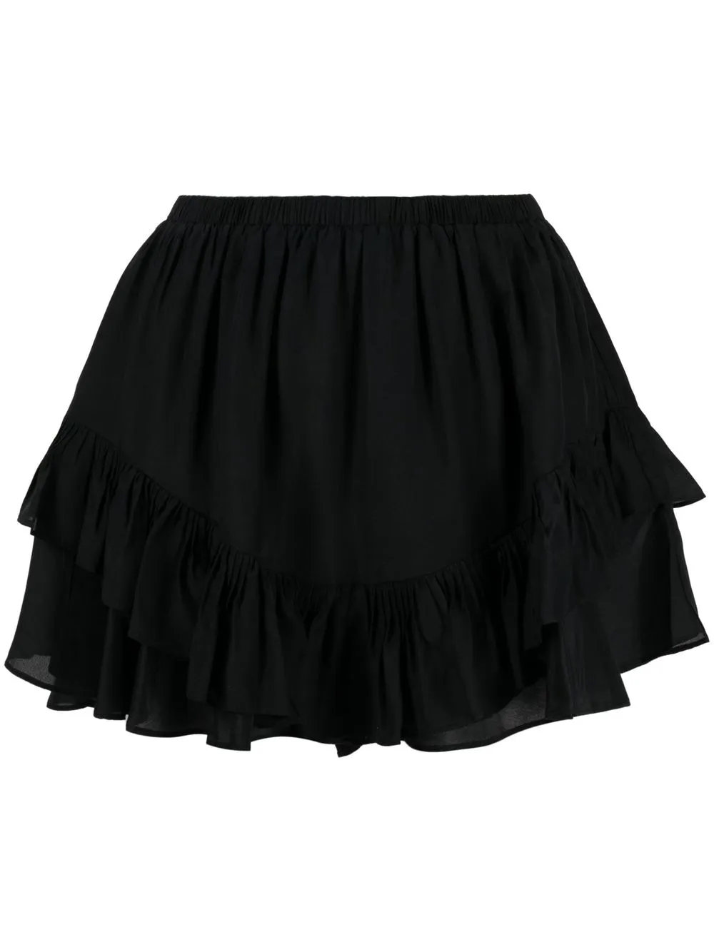 

IRO ruffled silk shorts - Black