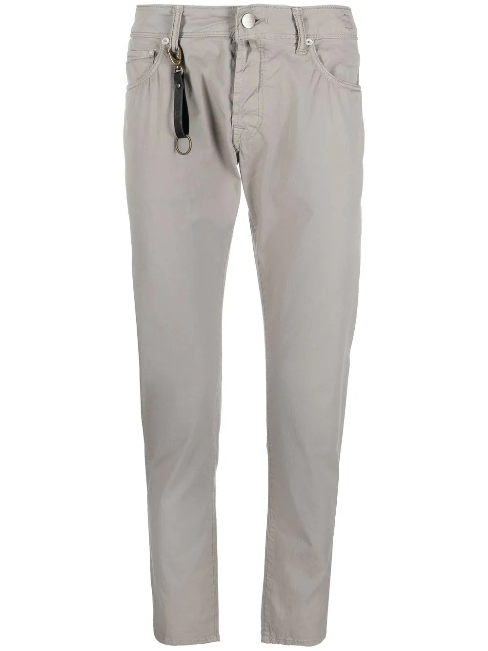 

Incotex mid-rise slim-fit cotton trousers - Grey