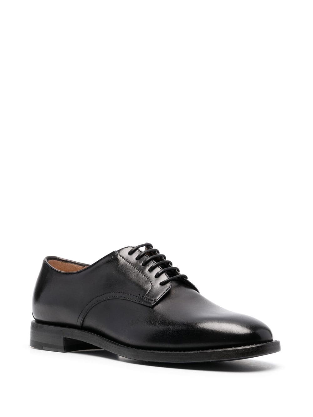Shop Silvano Sassetti Lace-up Leather Oxford Shoes In 黑色