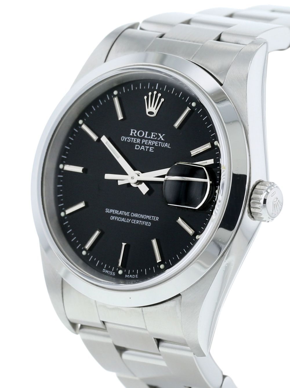 Rolex 2004 pre-owned Oyster Perpetual Date horloge - Zwart