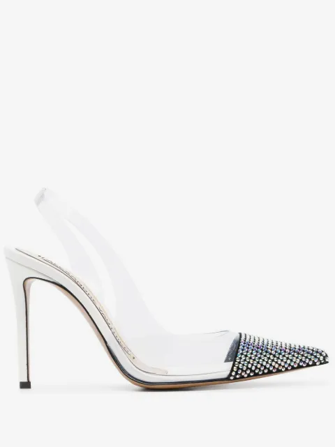 Alexandre Vauthier Amber Ghost 100mm crystal-embellished stiletto pumps