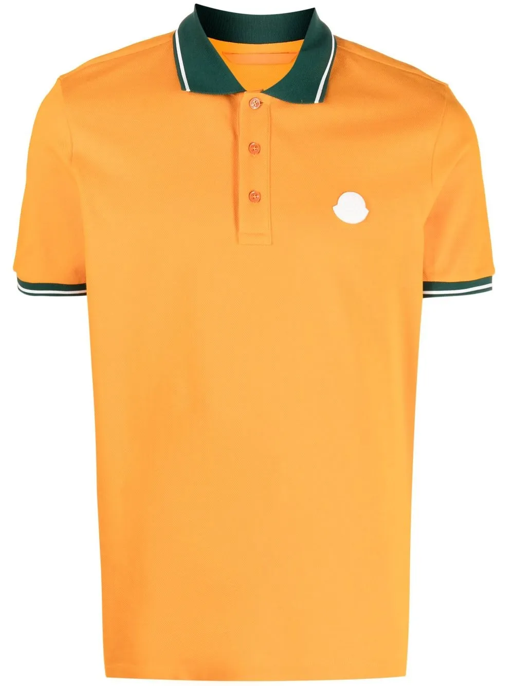 

Moncler playera tipo polo manga corta - Naranja